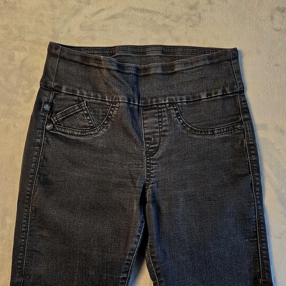 Rock & Republic Denim RX Womens Fever Mid Rise Legging 6M Black Pull On Stretch - Picture 4 of 12